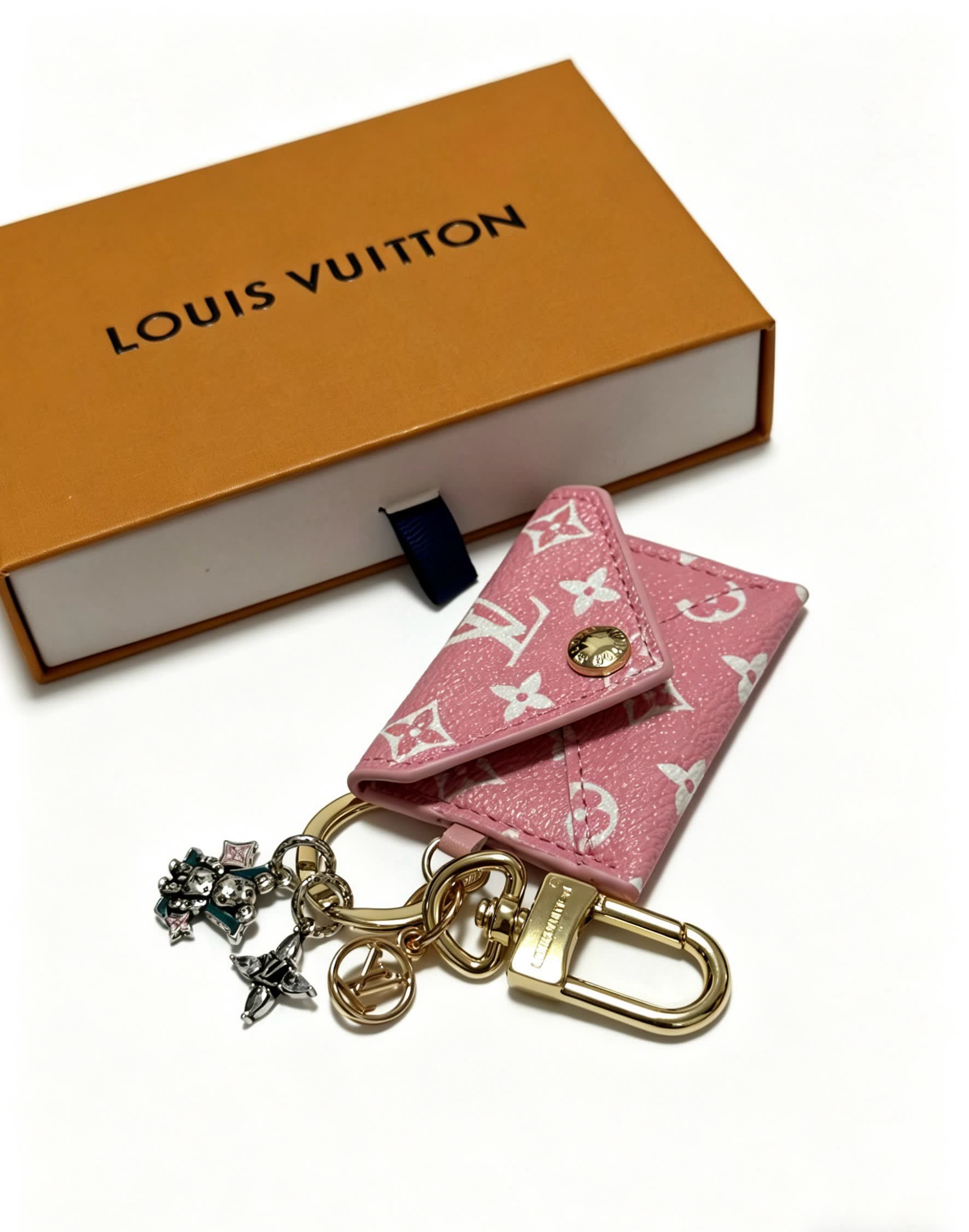 Louis Vuitton Pink Monogram Envelope Keychain